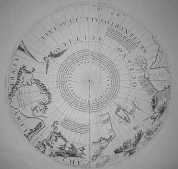 Coronelli Arctic cap 1695 map